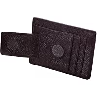 DonDon Pinza para billetes de piel con imán fuerte para sus billetes- marrón oscuro (Marrón) - GLD51